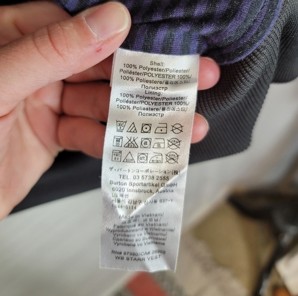 Burton Starr Insulated Vest in Gray/Black, sz Small - Picture 11 of 15